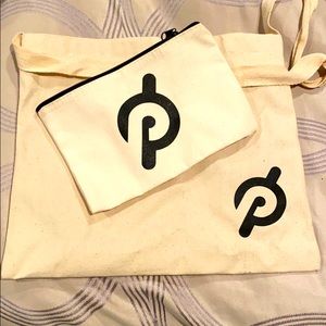 Peloton canvas tote bag and carrying case